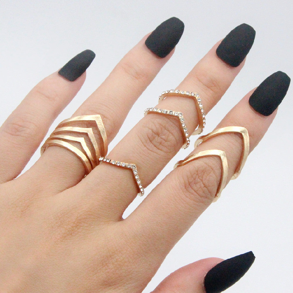 Women's Vintage Water Drop Diamond Ring Suit