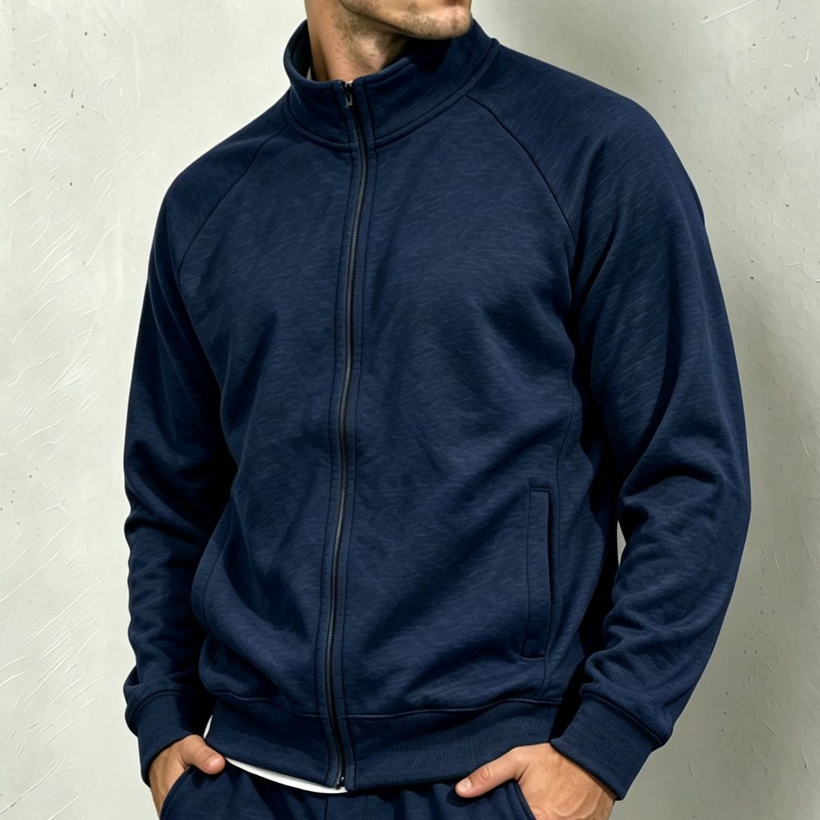 Men's Polyester Zip Up Hoodie, Spring Fall Casual Jacket, European American Style Men Top, 2026 New Arrival