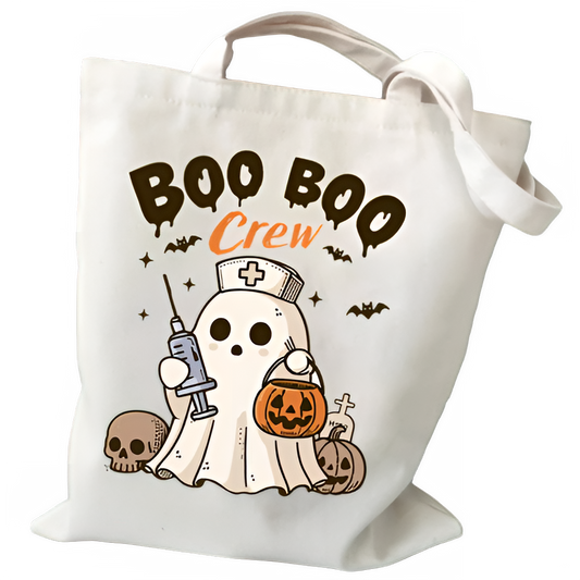 Women's Handbags Spooky Ghost Halloween Gift Canvas Shopping Bag Pumpkin Cute Ghost Halloween Tote Bags Retro Skeleton Handbags