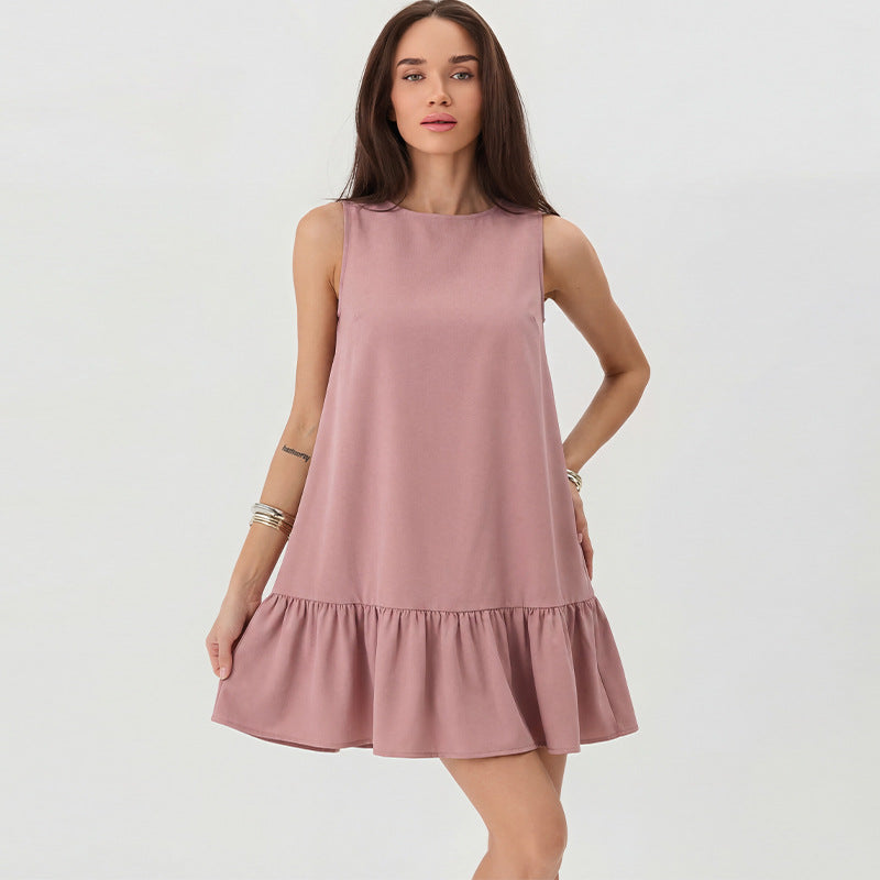 Fashionable Sleeveless Dress 2026 Summer A-Line Skirt