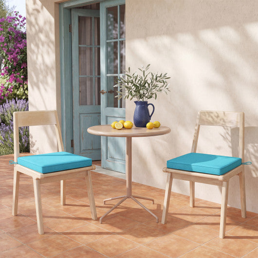 Outdoor Chair Cushion Set of 6 Waterproof Olefin Seat Cushions-Turquoise
