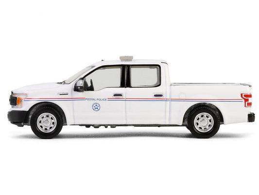 2020 Ford F-150 XL Pickup Truck "United States Postal Service (USPS) Postal Police" White with Red and Blue Stripes "Hobby Exclusive" Series 1/64 Diecast Model Car by Greenlight