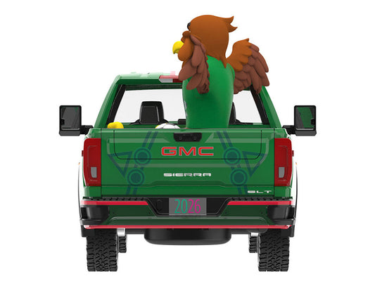2022 GMC Sierra 3500 HD Pickup Truck Green with Mexican Soccer Graphics with Eagle Figure "International Soccer Celebration '26" Series 1/64 Diecast Model Car by Greenlight