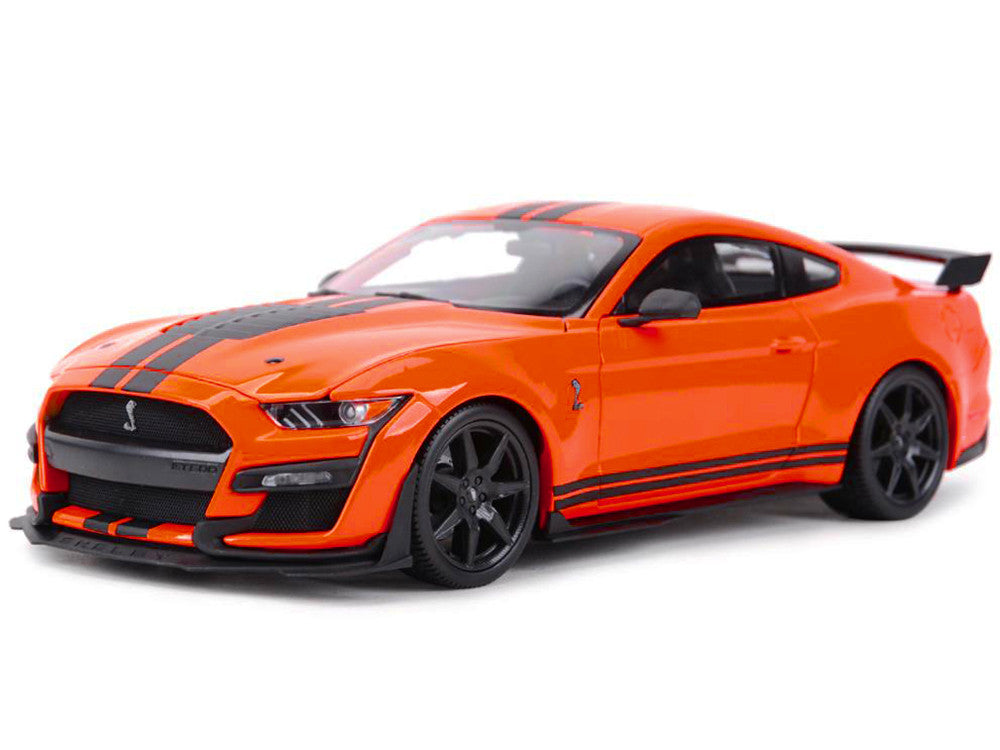 2020 Ford Mustang Shelby GT500 Orange with Black Stripes "Special Edition" 1/18 Diecast Model Car by Maisto