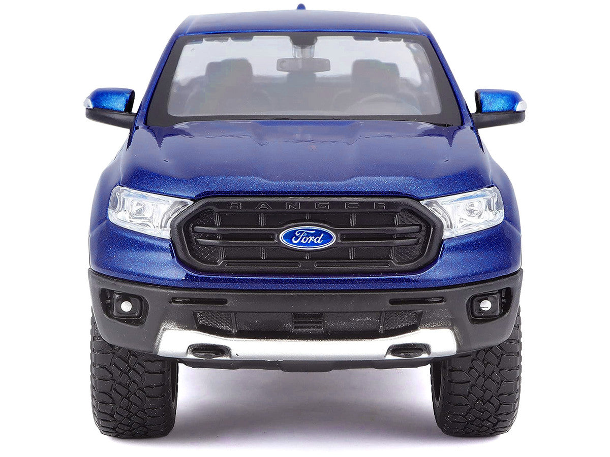 2019 Ford Ranger Lariat Sport Pickup Truck Dark Blue Metallic 1/27 Diecast Model Car by Maisto