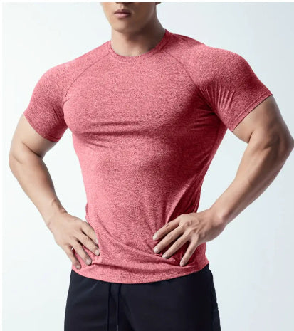 Tight Stretch Casual Quick-drying Running Round Neck Short Sleeve