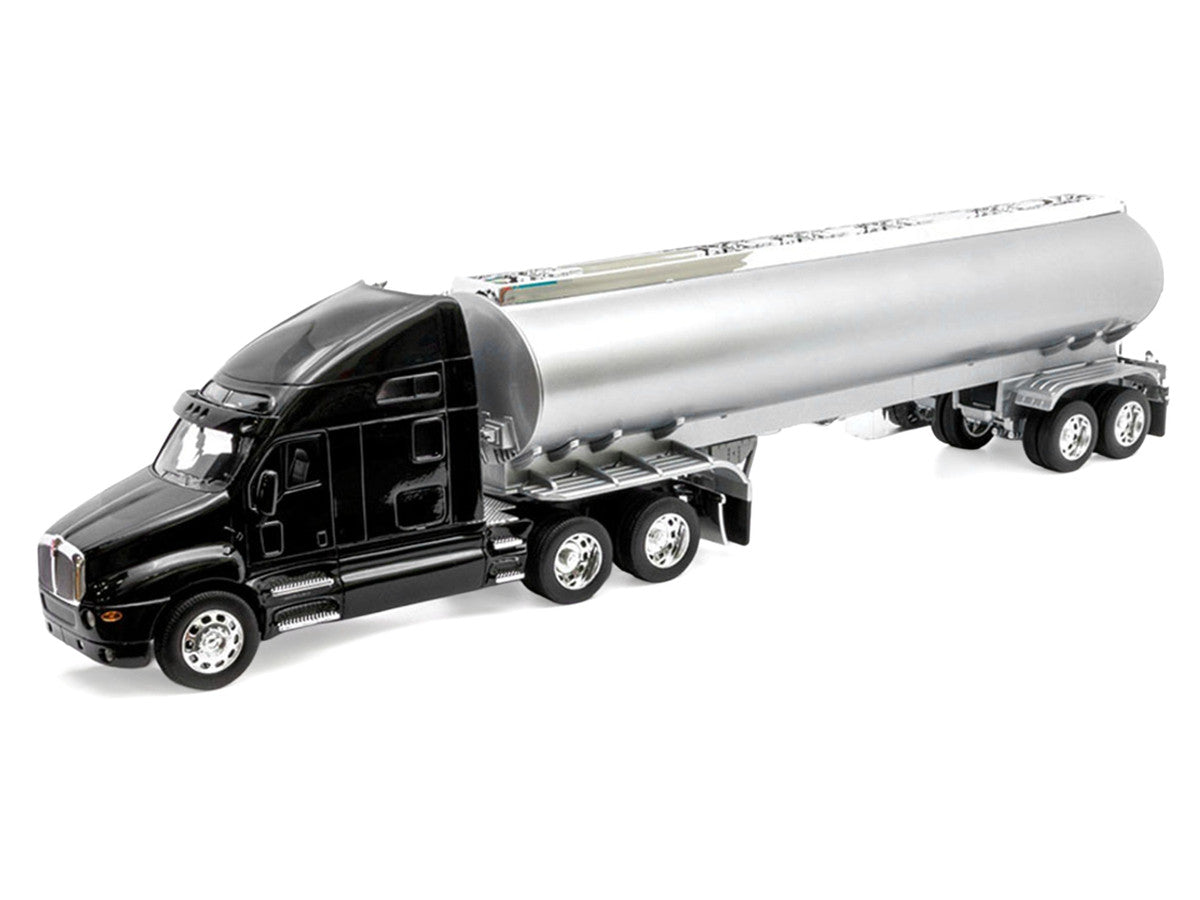 Kenworth T2000 Truck Black with Silver Tanker Trailer "Transporter" Series 1/32 Diecast Model by Welly