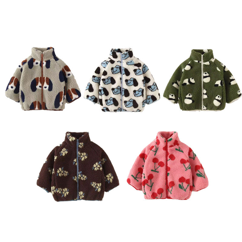 Girl Thickened Fleece Jacket For Kids