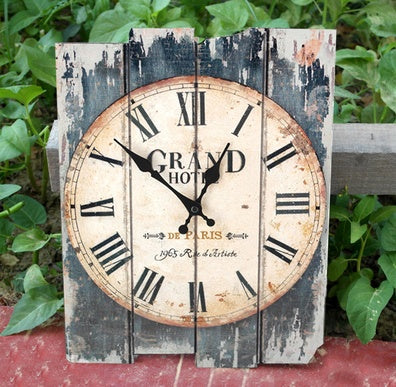European retro wall clock living room quartz mute bedroom pastoral creative clock quality fashion wall clock