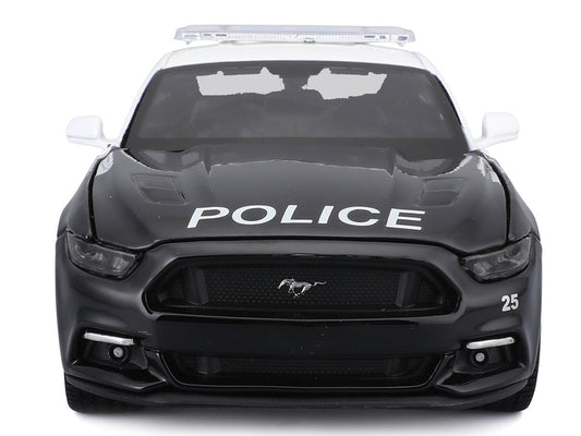 2015 Ford Mustang GT 5.0 "Police" Black and White "Authority" Series 1/24 Diecast Model Car by Maisto