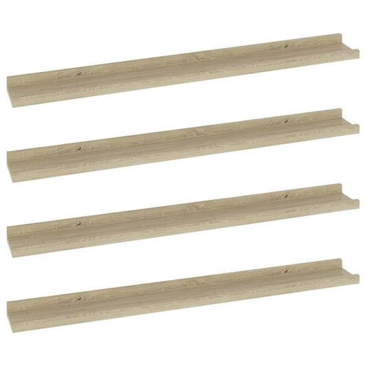 Wall Shelves 4 pcs Sonoma Oak 31.5"x3.5"x1.2