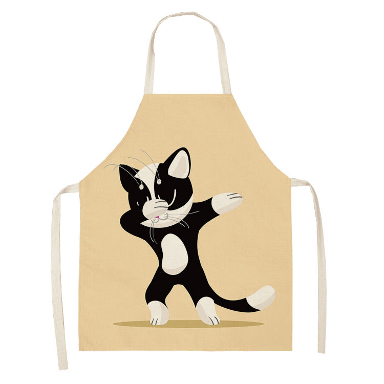 Explosive Animal Animation Multifunctional Kitchen Apron Cotton And Linen Apron