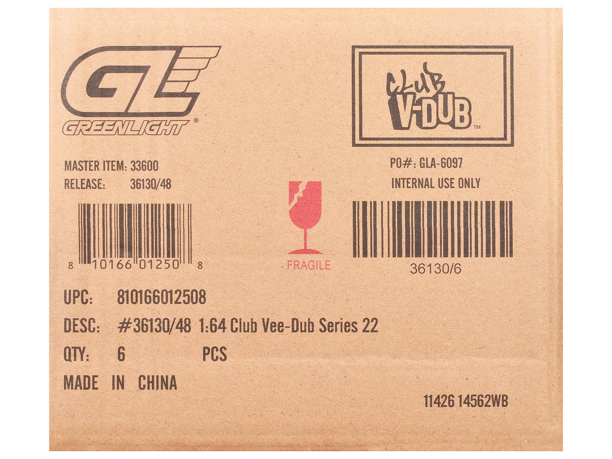 "Club Vee-Dub" Series 22 Set of 6 pieces 1/64 Diecast Model Cars by Greenlight