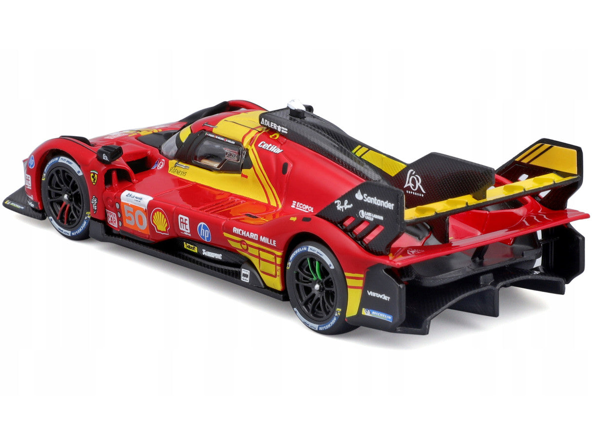 Ferrari 499P #50 Antonio Fuoco - Miguel Molina - Nicklas Nielsen "Ferrari AF Corse" Winner "24 Hours of Le Mans" (2024) "Racing" Series 1/43 Diecast Model Car by Bburago
