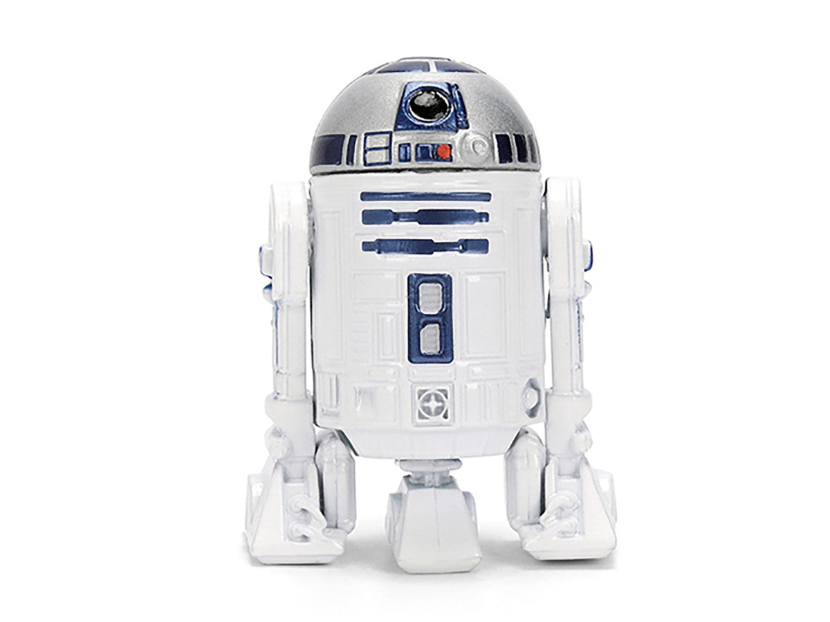 1959 Volkswagen Drag Beetle White with Graphics and R2-D2 Figure "Star Wars" Franchise "Hollywood Rides" Series 1/24 Diecast Model Car by Jada
