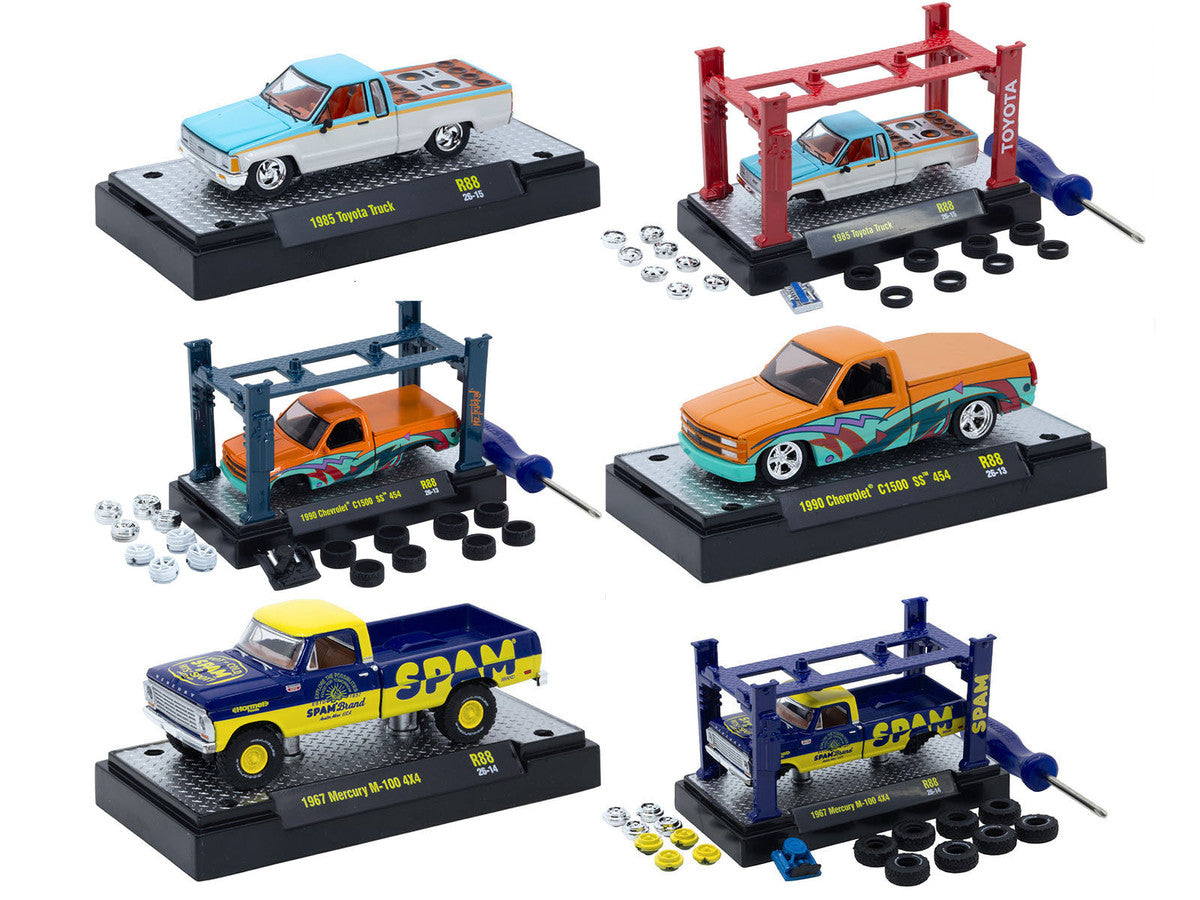 Model Kit 3 piece Car Set Release #88 Limited Edition to 4800 pieces Worldwide 1/64 Diecast Models by M2 Machines