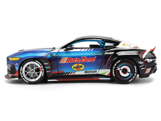 Ford Mustang RTR #130 James Deane "AutoZone" "Formula Drift PRO Championship" (2025) with Lights "RTR Vehicles" Series 1/24 Diecast Model Car by Jada