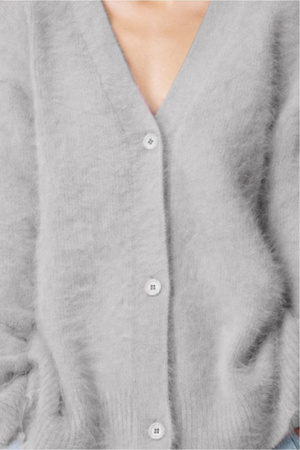 Women Button Up Dropped Shoulder Cardigan Sweaters