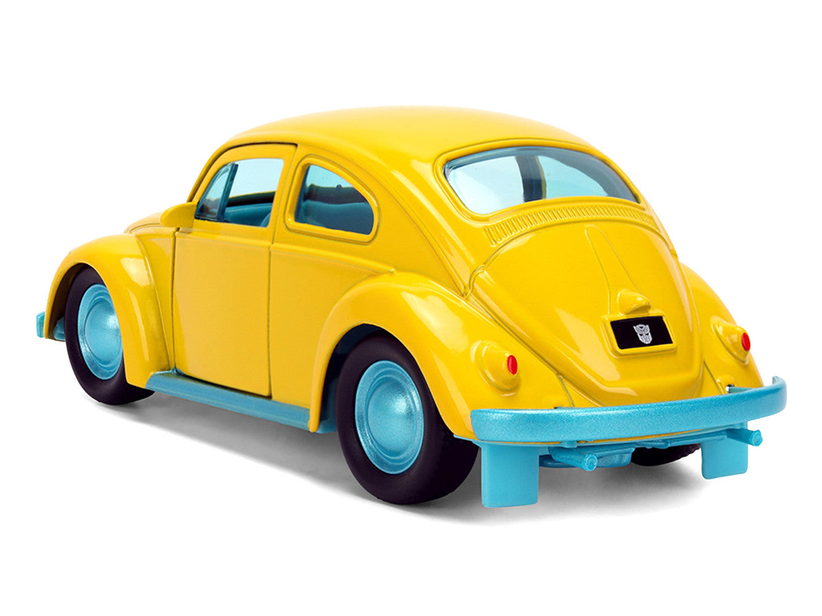 Volkswagen Beetle "Bumblebee" Yellow with Blue Interior "Transformers - Energon Surge" "Hollywood Rides" Series 1/32 Diecast Car Model by Jada