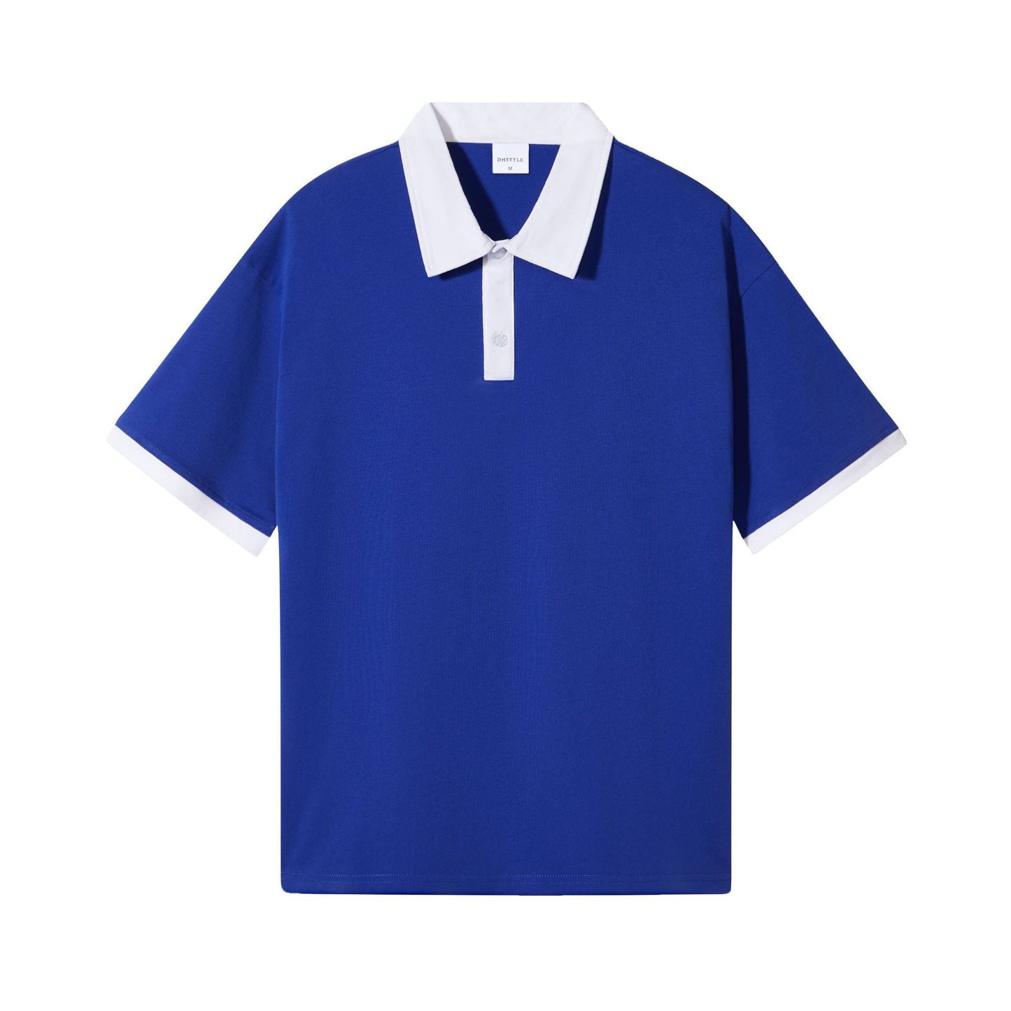 Japanese Fashion Brand Casual Contrast Color Lapel Short Sleeve