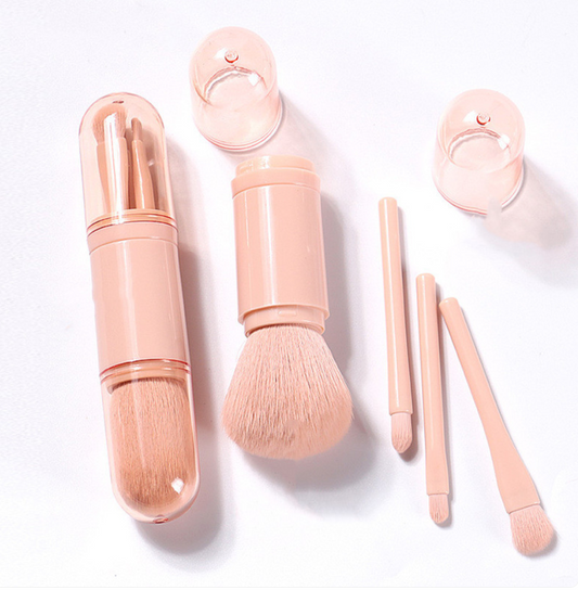 4-in-1 Retractable Portable Makeup Brush