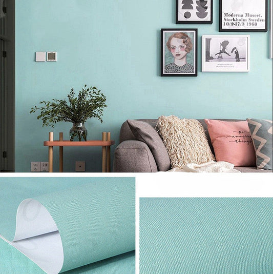 Bedroom Kitchen Oil-proof Self-pasted Solid Color Wallpaper