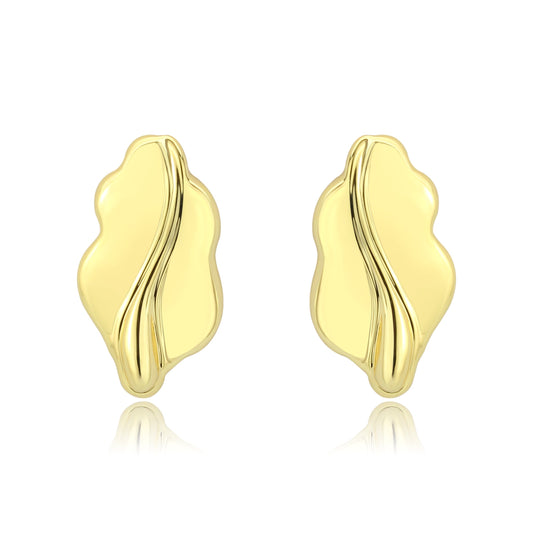 3W1733G - Flash Gold Brass Earring with NoStone in No Stone