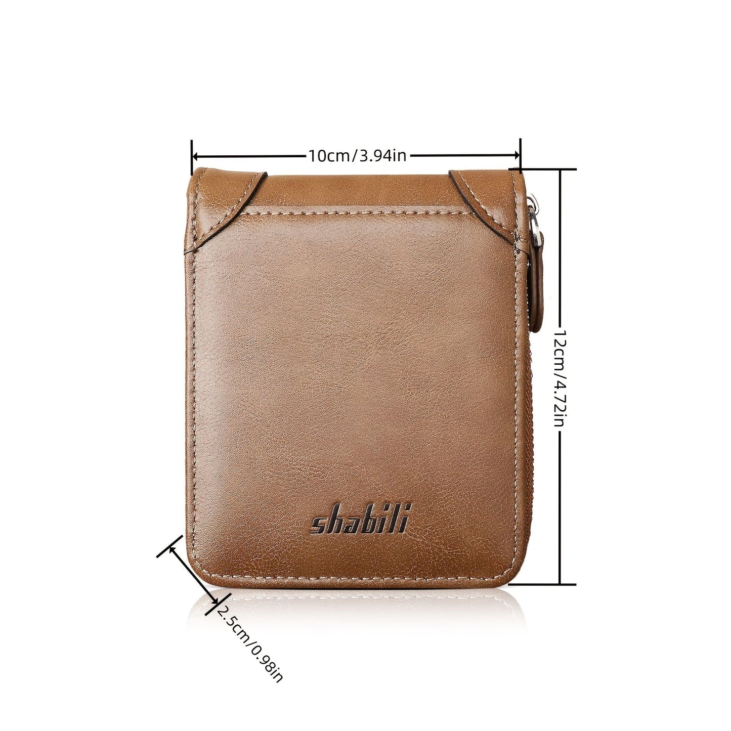 Fashionable Men's Wallet, Short Casual, Retro Zipper Youth European And American Fashion Wallet, Large Capacity, Super Practical