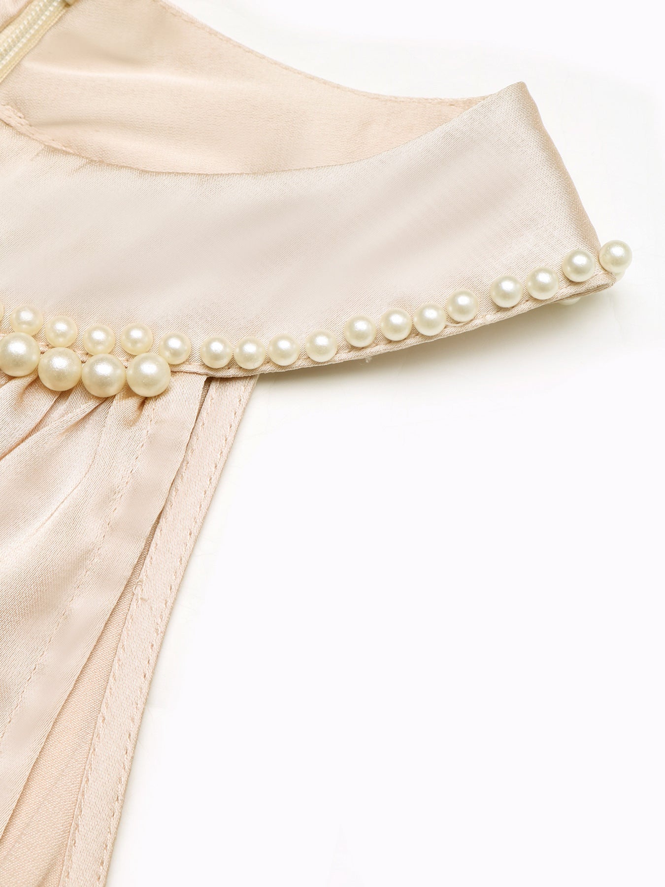 Pearl Halter High Waist Flowy Midi Dress