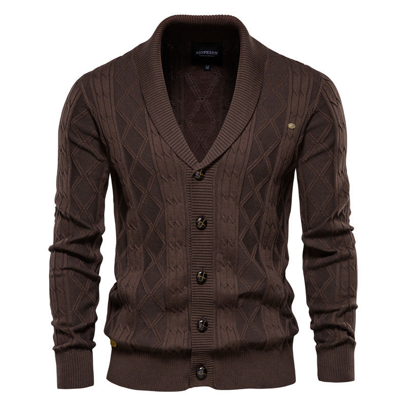 2026 Autumn Winter Sweater For Men Casual Knitwear Men's Jacket With Patchwork Korean Style Slim Fit Youth Color Block