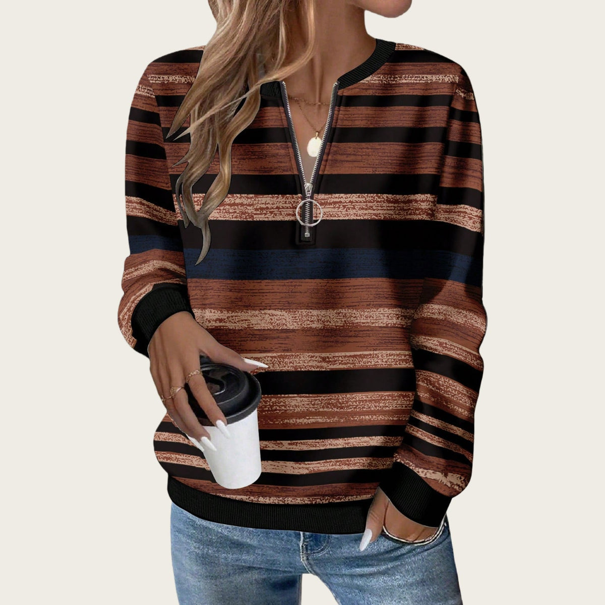 Amazon Europe And America 2026 Autumn Loose Long Sleeve Black Temperament Commuting Hoodie Tshirt Top