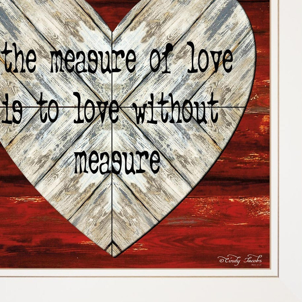 Set Of Two Love is Patient or Measure 1 White Framed Print Wall Art