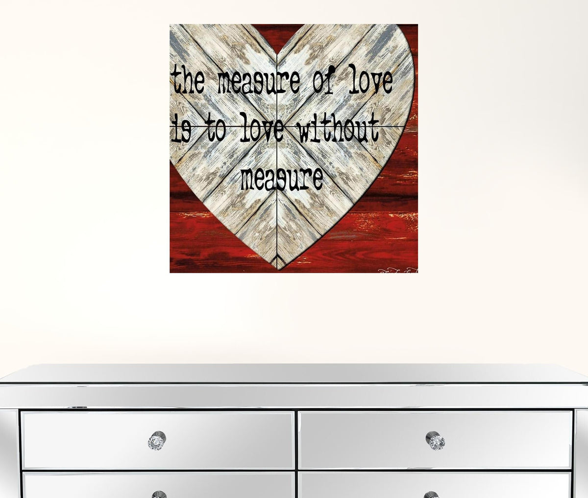 Set Of Two Love is Patient or Measure 1 White Framed Print Wall Art