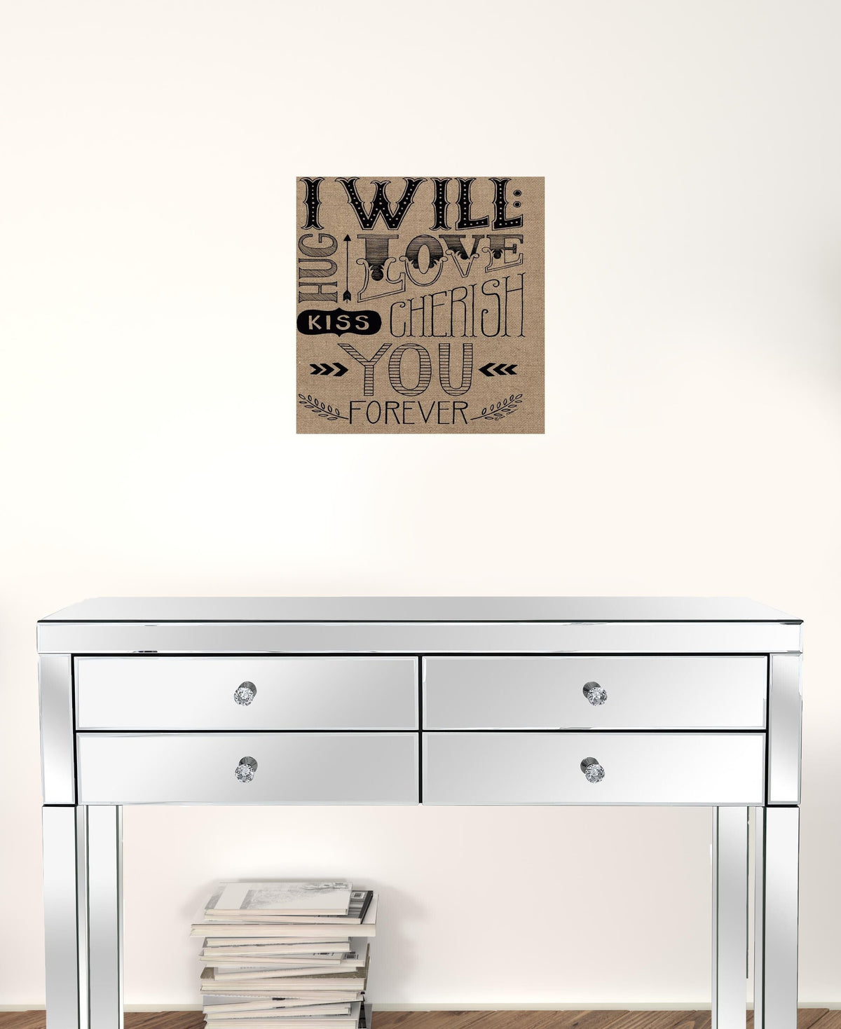 Set Of Two Hugs or Forever 1 White Framed Print Wall Art