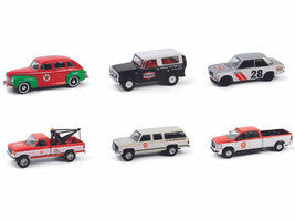 "Texaco Special Edition" Series 1 Set of 6 pieces 1/64 Diecast Model Cars by Greenlight