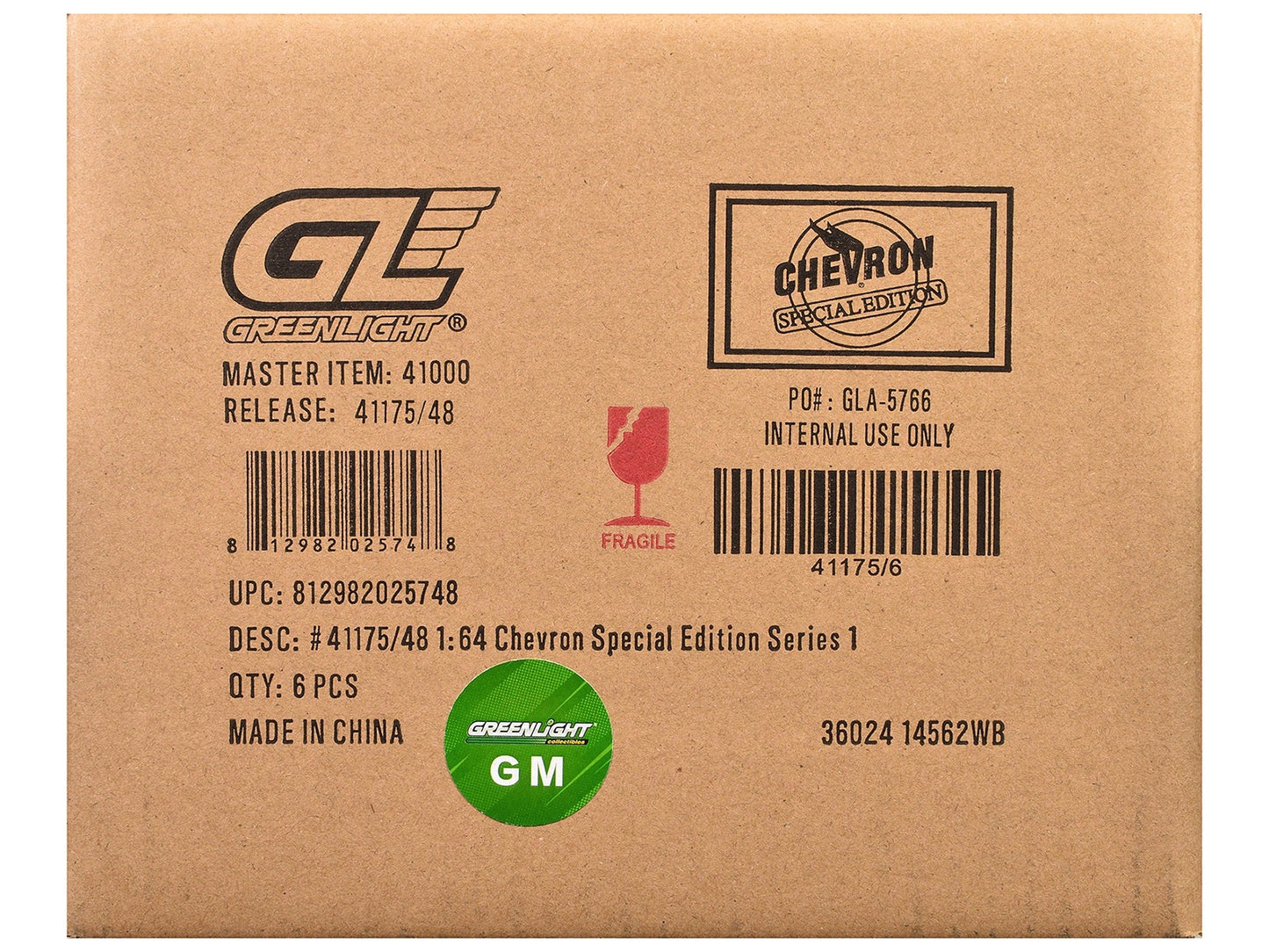 "Chevron Special Edition" Series 1 Set of 6 pieces 1/64 Diecast Model Cars by Greenlight