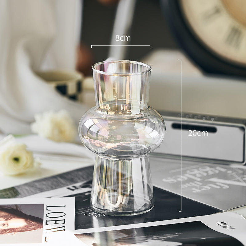 Wind Lantern Creative Glass Vase Decoration Living Room Vase Insertion