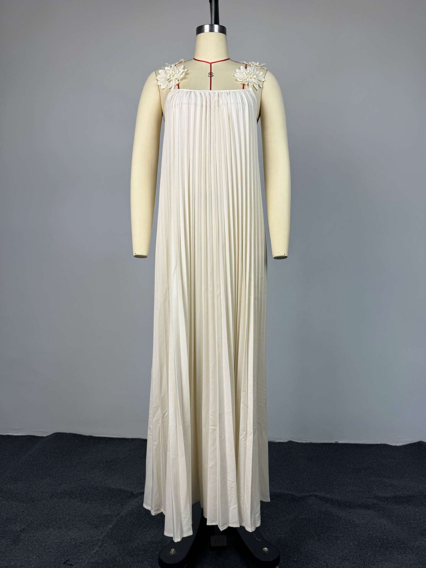 Vacation Suspender Pleated Dress