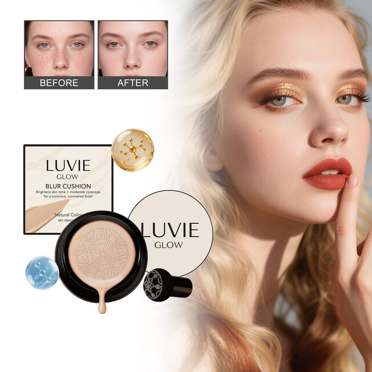 Radiant Flawless Cushion Foundation Natural Shade