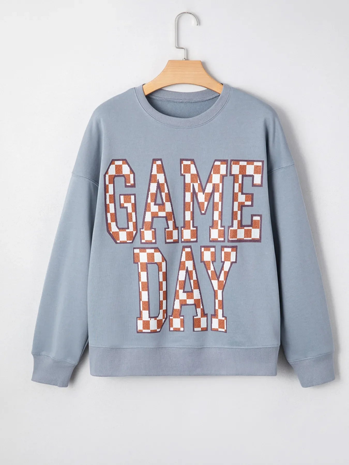 Game Day Checkered Oversized Sweatshirt