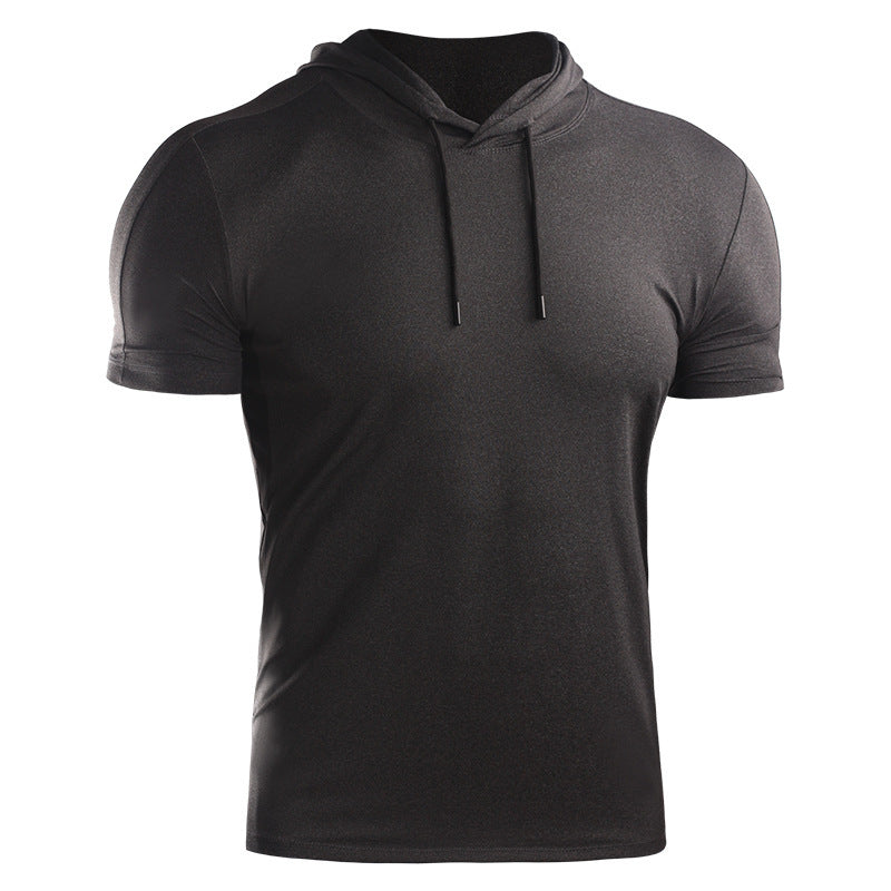 Summer Basketball Hooded Sportswear Men's Short Sleeve
