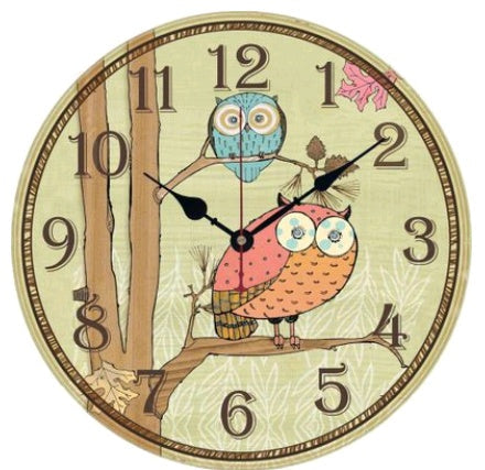 European and American style rustic wall clock owl series wall clock retro wall clock