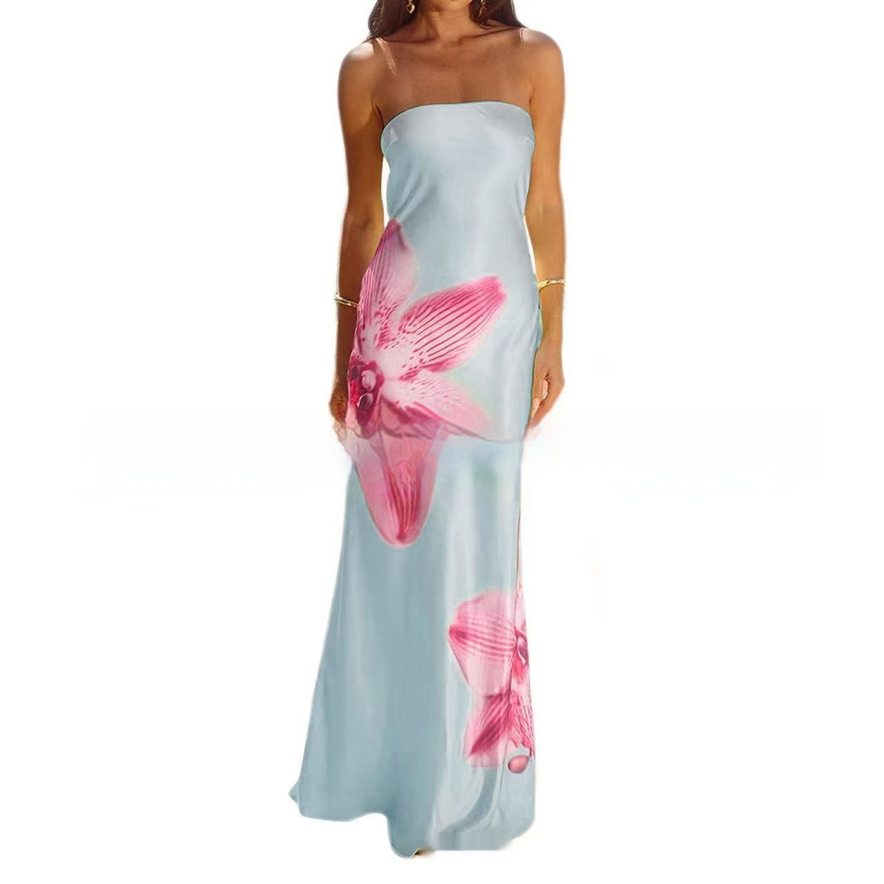 Women's Tube Top Hollow Backless Dress