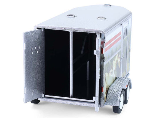 Horse Trailer Silver with Custom Horse Wrap "Down on the Farm" Series 11 1/64 Diecast Model by Greenlight