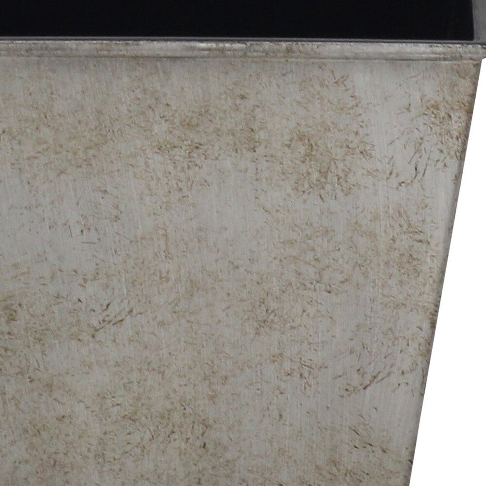 5" Gray Recycled Plastic Indoor Outdoor Square Pot Planter