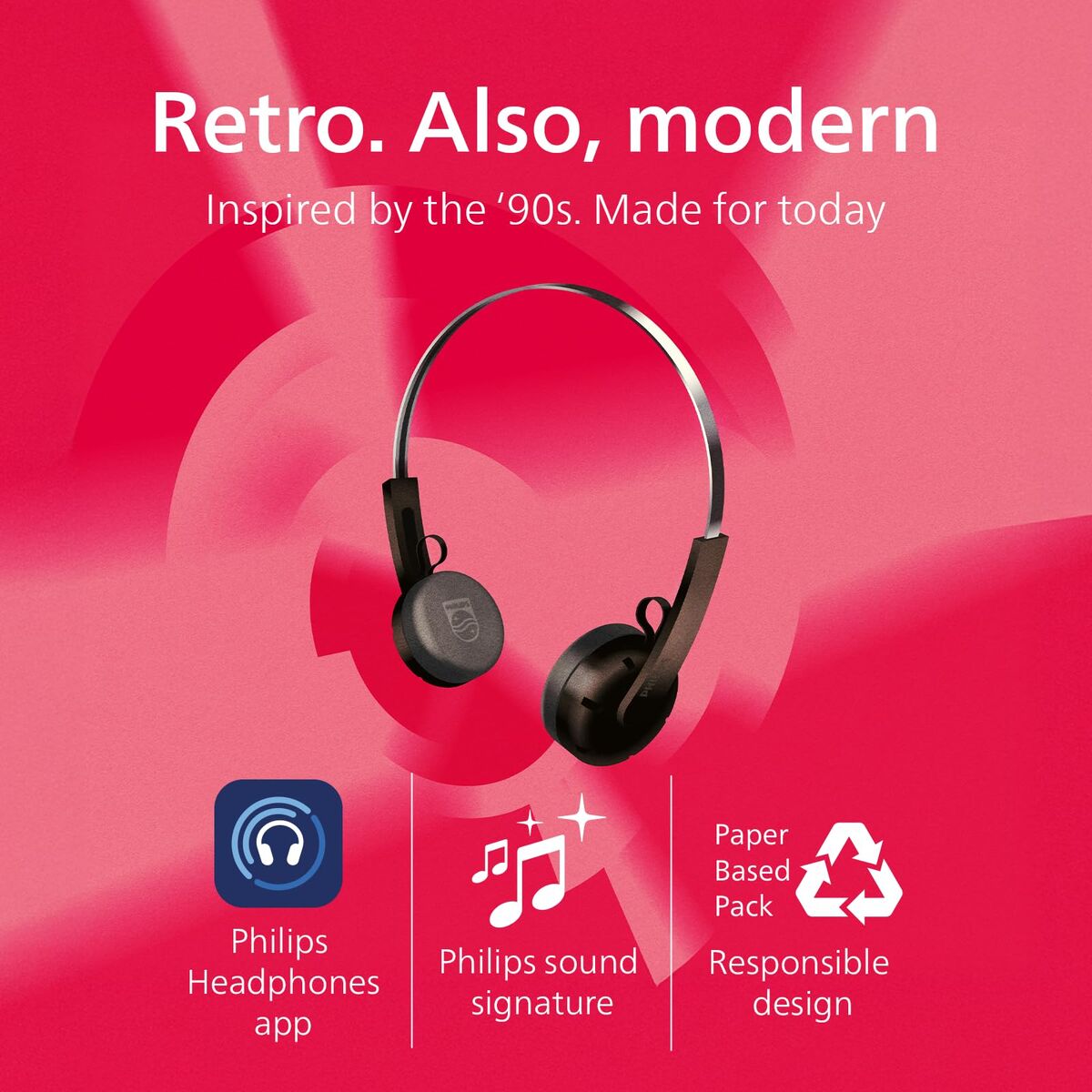 Headphones Philips TAH2000BK Black