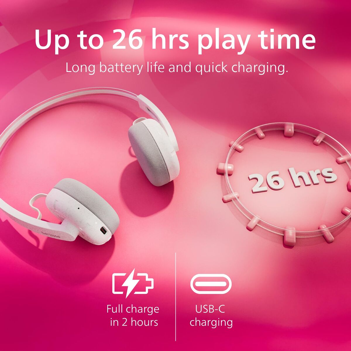 Headphones Philips TAH2000WT White