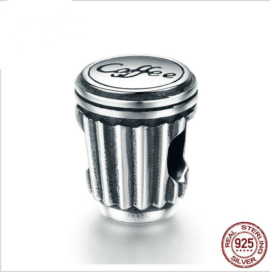 Coffee cup S925 pure beads