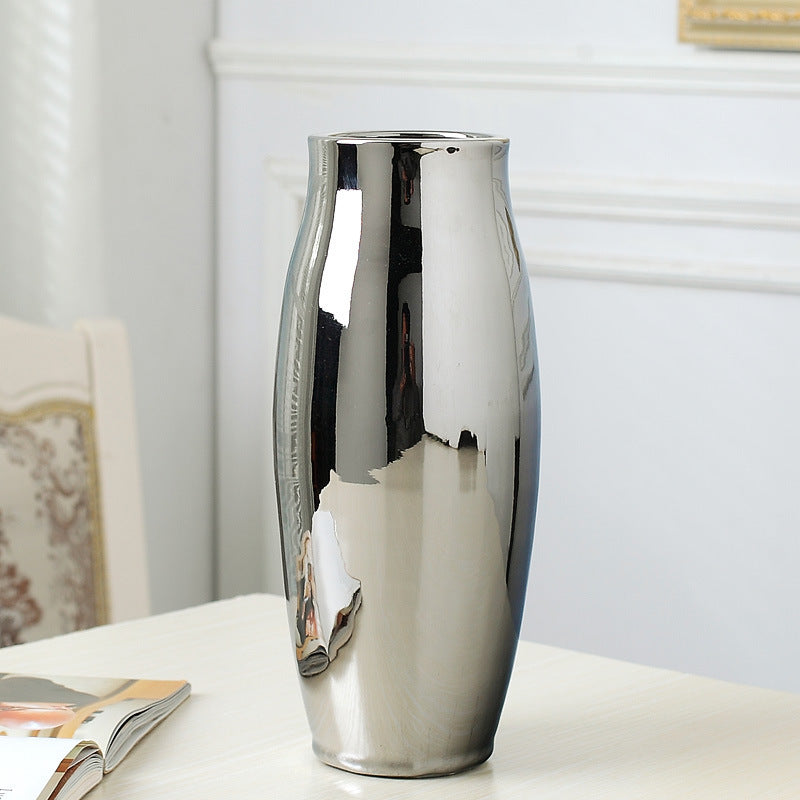 Decoration Soft Decoration Art Ceramic Gilded Silver Vase