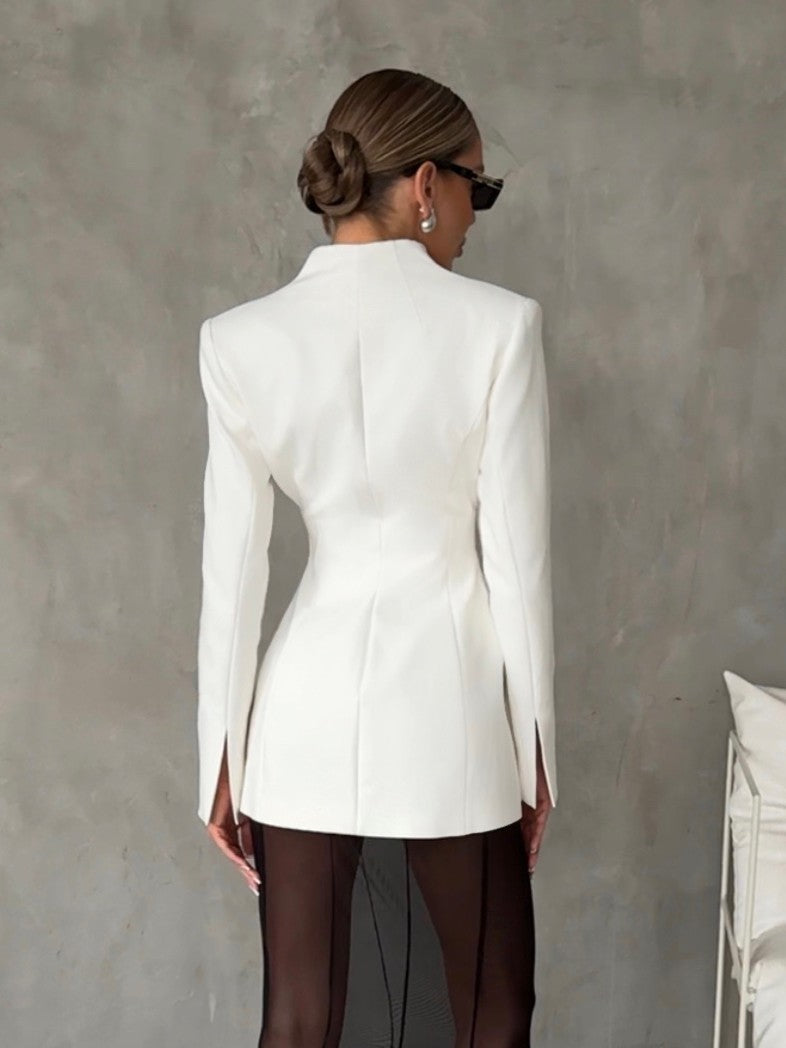 White Lapel Blazers